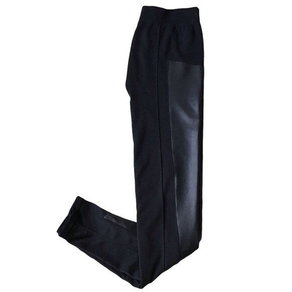 Material Girl Black Faux Leather Panel Leggings Size XS/S - Picture 3 of 4